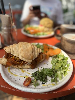 The breakfast croissant 😋   at Vegamo Deli in Mexico City