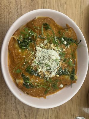 Ravioli  at Vegamo Deli in Mexico City