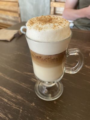 Cappuchino (with vanilla soy milk)  at Vegamo Deli in Mexico City