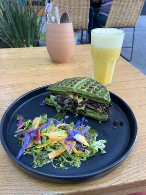 Waffle sandwich  at Vegamo Deli in Mexico City