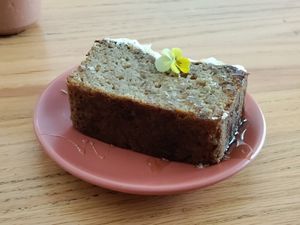 Cardamom cake at Vegamo Deli in Mexico City