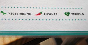 Clearly labeled menu. at Bella Kurva in Granada