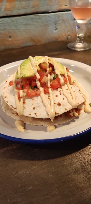 quesadilla pastor at Monchito in Barcelona
