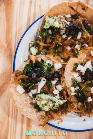 Taquería 100% vegan Barcelona at Monchito in Barcelona