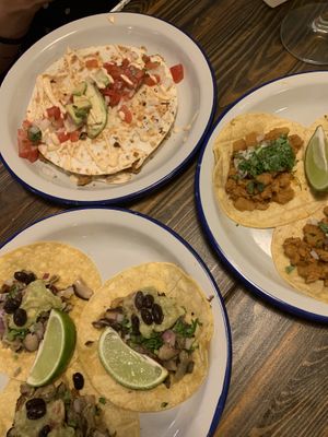 Tacos and quesadillas  at Monchito in Barcelona