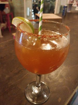 Cocktail with beer - spicy at Monchito in Barcelona