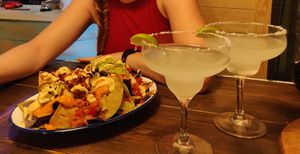 Nachos and margaritas at Monchito in Barcelona