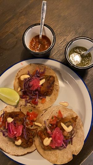 Fish tacos  at Monchito in Barcelona