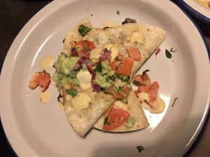 Quesadilla de frijoles  at Monchito in Barcelona