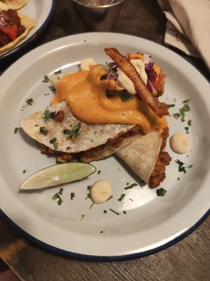 Quesadilla al pastor at Monchito in Barcelona