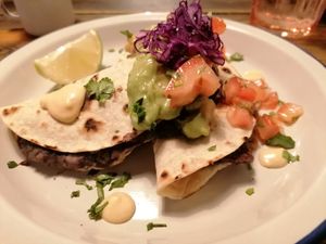 Bean quesadillas  at Monchito in Barcelona