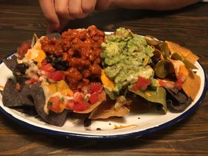 Nachos - yum!! at Monchito in Barcelona