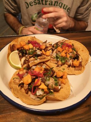 Sweet potato tacos at Monchito in Barcelona