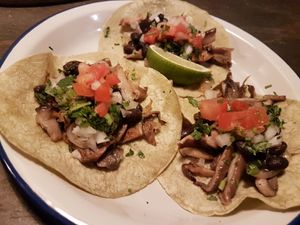 Mushroom chicharrones at Monchito in Barcelona