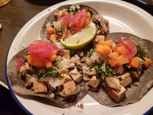 Tofu tacos at Monchito in Barcelona