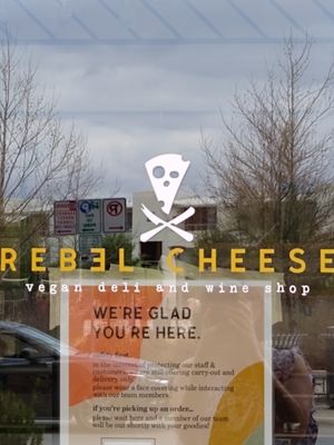 Sign at Rebel Cheese in Austin