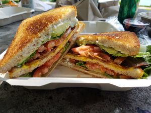 The special: Turkey Bacon Club was delicious! at Rebel Cheese in Austin