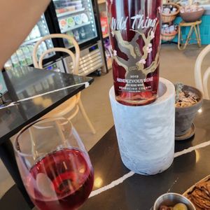 Variety of vegan wines at Rebel Cheese in Austin