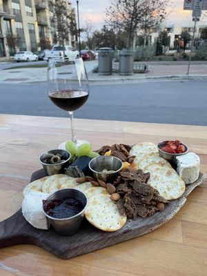 Delicious cheese and meat board  at Rebel Cheese in Austin