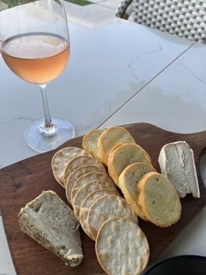 Another day, another HH cheese board with house rosé at Rebel Cheese in Austin