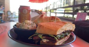 Bacon & Brie sandwich 🫰  at Rebel Cheese in Austin