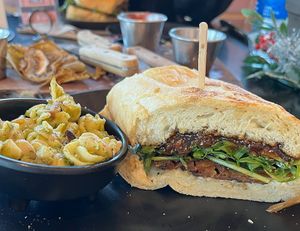 Bacon brie sandwich  at Rebel Cheese in Austin