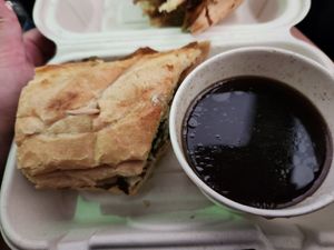 French dip and au jus at Rebel Cheese in Austin