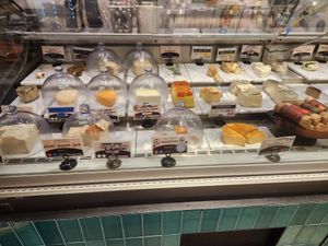 Huge variety of cheeses to sample at Rebel Cheese in Austin