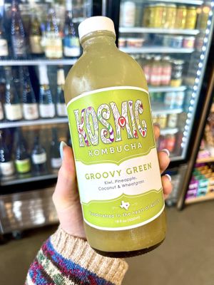 Locally made kombucha   at Rebel Cheese in Austin
