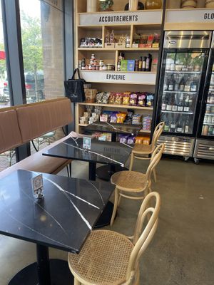 Seating inside   at Rebel Cheese in Austin