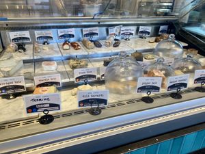 House-made cheese case  at Rebel Cheese in Austin