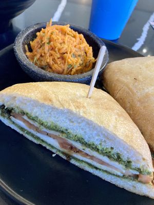 Kind Caprese with French Carrot side 😋   at Rebel Cheese in Austin