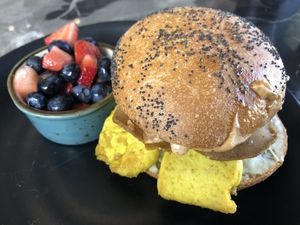 Chipotle Breakfast Sandwich at Rebel Cheese in Austin