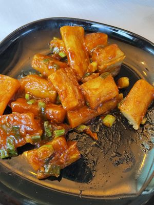Chilli Garlic Mogo  at Namaste in Dover