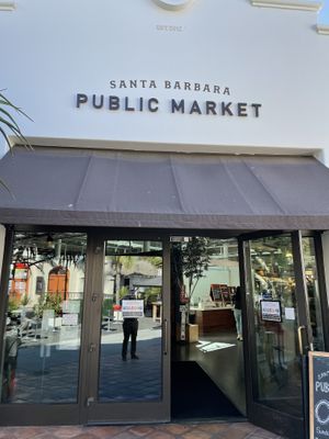 Entrance to the public market  at Fala Bar in Santa Barbara