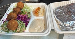 Falafel plate with crunchy falafels - comes with pita   at Fala Bar in Santa Barbara