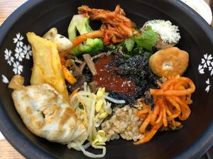 food from buffet selection. 
Photo courtesy of Tai ChewPeng of VSM at Mippeum in Jeonju