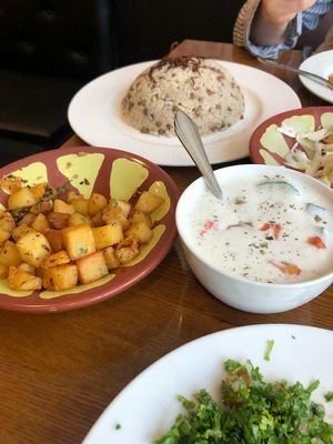 Batata Hara (potatoes). Dahl rice at Hello India - Okpo in Geoje