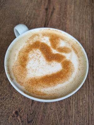 Chai latte at Vegivores in Reading