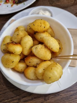 Fried gnocchi at Vegivores in Reading