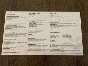 Food menu 🌱  at Vegivores in Reading