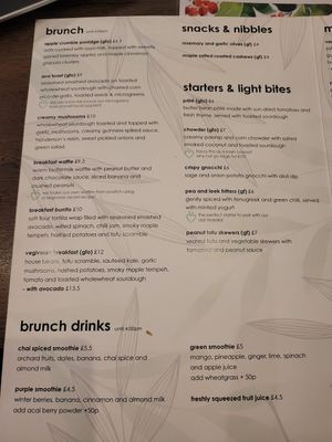 Menu at Vegivores in Reading
