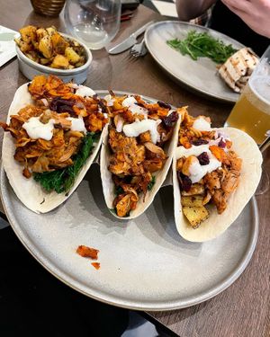 Jackfruit tacos   at Vegivores in Reading