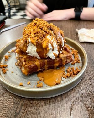 Biscoff Waffle  at Vegivores in Reading