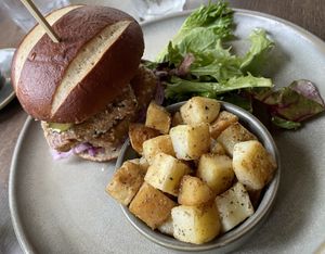 Satay Slay Burger  at Vegivores in Reading