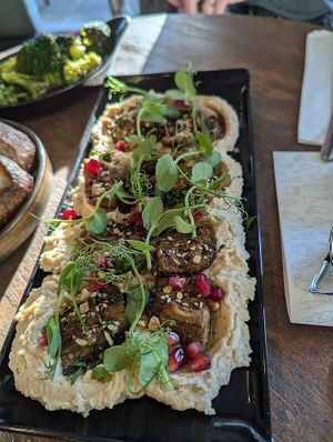 Patlican hummus and aubergine grazing board for 2 at Vegivores in Reading