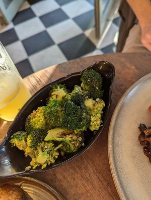 Jazzy brocolli at Vegivores in Reading