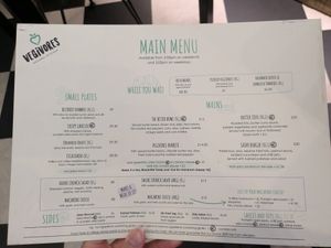 menu 06/2025 at Vegivores in Reading