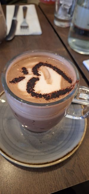 Cacao moon latte at Vegivores in Reading
