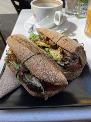 Grilled vegetable baguette  at Sim's in Corfu